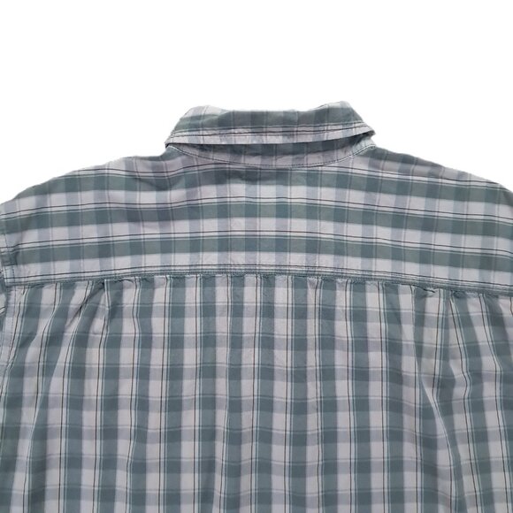 Carhartt Button Down Shirt Mens XL 100% Cotton Relaxed Fit Green Plaid 104174 - Picture 4 of 11